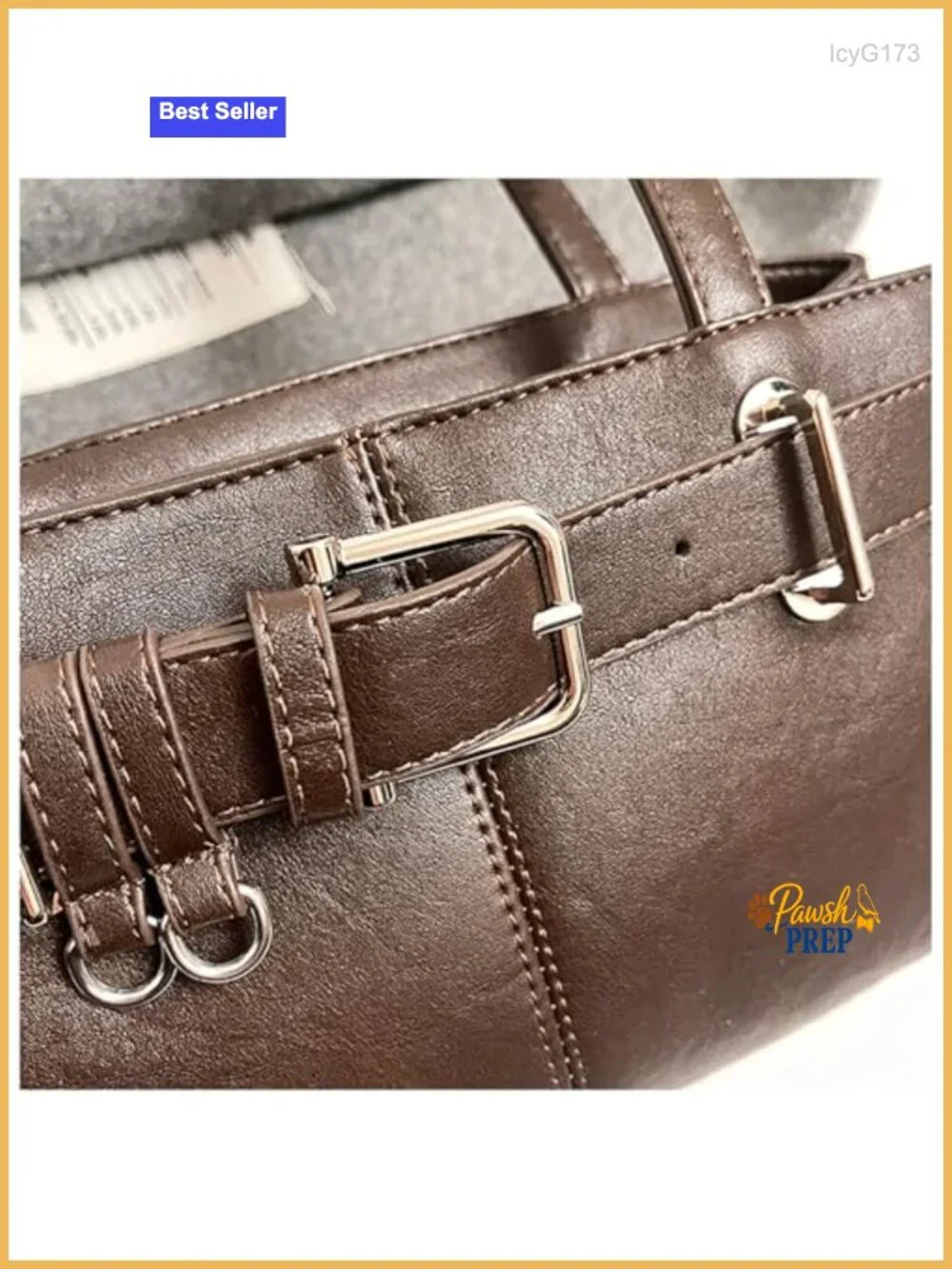 Vintage Y2K Hobo Purse with Belt Buckle Small PU Leather Underarm Satchel